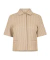 Max Mara Striped Jacket In Nude