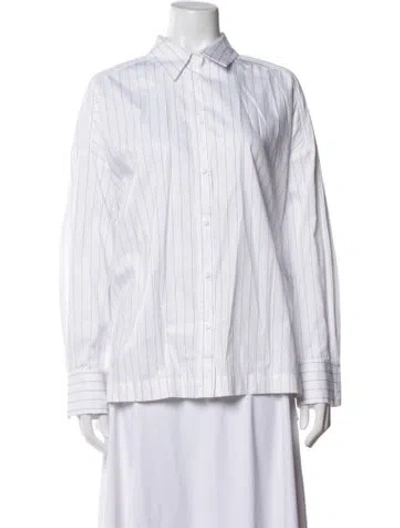 Pre-owned Max Mara Striped Jacket In White