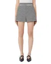 Max Mara Onirica Striped Jersey Shorts In Gray
