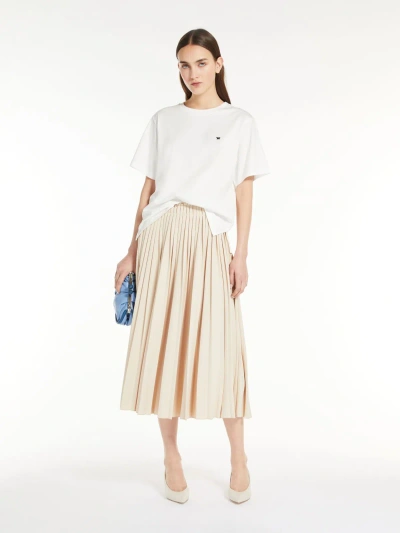 Max Mara Striped Jersey T-shirt In Neutral