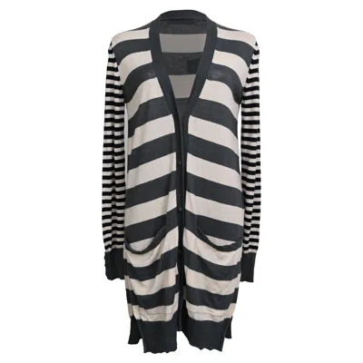 Max Mara Striped Knitted Cardigan In Multicolor Silk