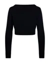 Max Mara Angri Rib Knit Wool Crop Sweater