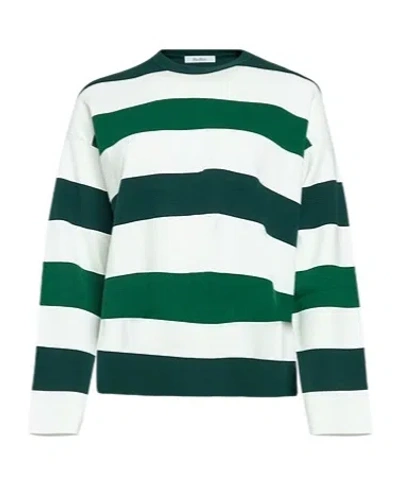 Max Mara Striped Knitted Sweater In Multi