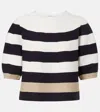 Max Mara Pull Court En Fil De Viscose In White