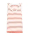 Max Mara Striped Knitted Tank Top In White