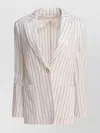Max Mara Striped Blazer With Front Pockets And Lapels