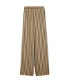 Max Mara Cestino Striped Palazzo Pants In Nude