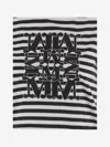 Max Mara Striped Logo T-shirt In Multicolor