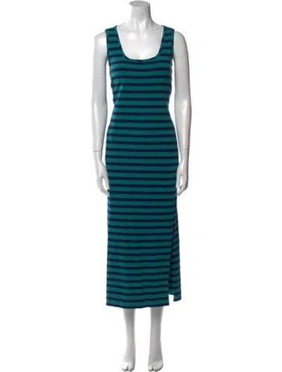 Pre-owned Max Mara Striped Long Dress In Multi