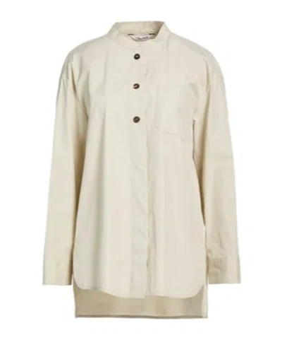 Max Mara Striped Long Shirt In Gray