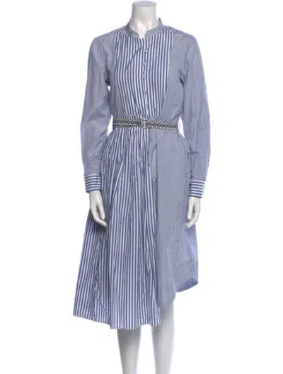 Pre-owned Max Mara Striped Midi Length Dress In Multi
