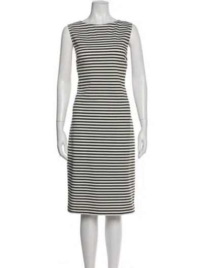 Pre-owned Max Mara Striped Midi Length Dress In Multi