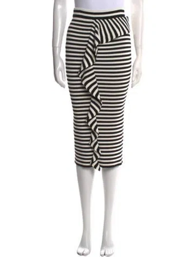 Pre-owned Max Mara Striped Midi Length Skirt In Multi