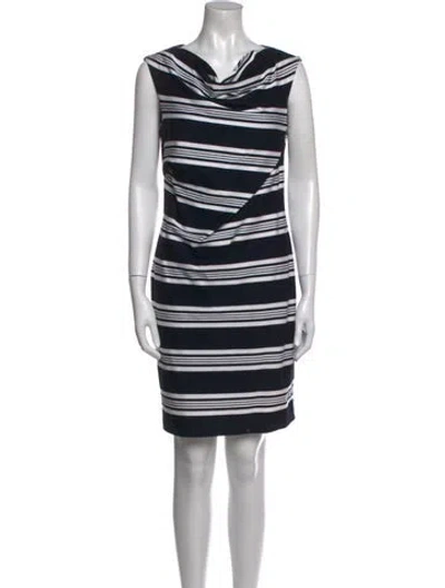 Pre-owned Max Mara Striped Mini Dress In Black