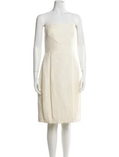 Pre-owned Max Mara Striped Mini Dress W/ Tags In Neutral