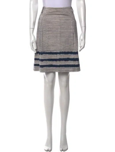 Pre-owned Max Mara Striped Mini Skirt In Black