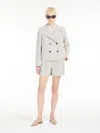 Max Mara Striped Ottoman Bermuda Shorts In Beige