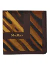 Max Mara Striped-pattern Silk Scarf In Brown