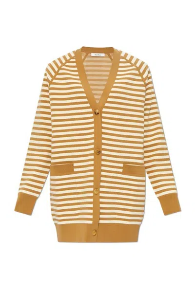 Max Mara Striped Patterned V In Multi