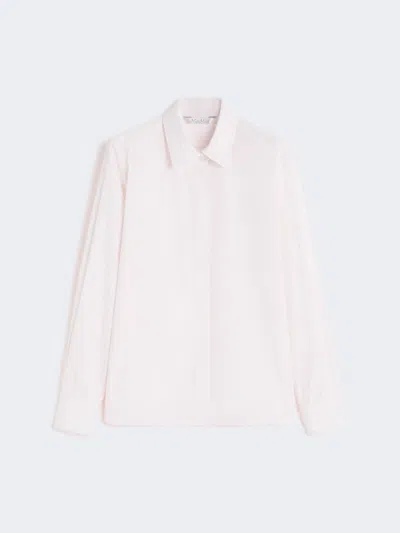 Max Mara Striped Poplin Shirt In Pink