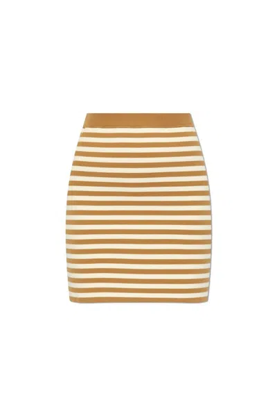 Max Mara Striped Print Knit Skirt In Multi