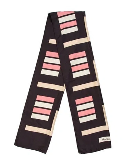 Pre-owned Max Mara Striped Scarf In Black