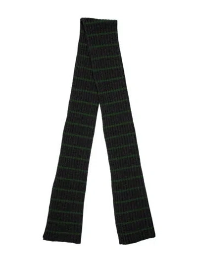 Pre-owned Max Mara Striped Scarf In Black
