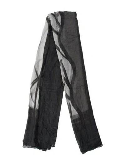 Pre-owned Max Mara Striped Scarf In Black