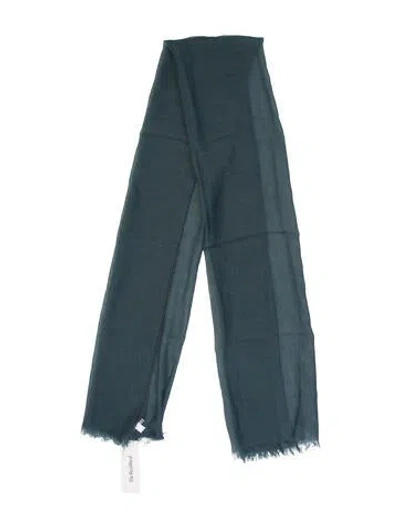 Pre-owned Max Mara Striped Scarf In Blue