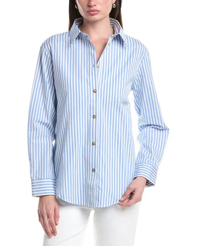 Max Mara Striped Shirt In Blue