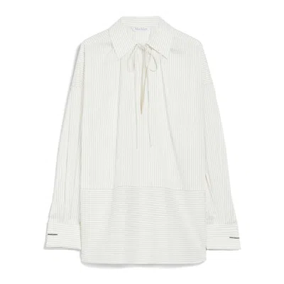 Max Mara Striped Shirt In Black