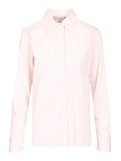 Max Mara Striped Shirt Shirts Multicolor In Pink