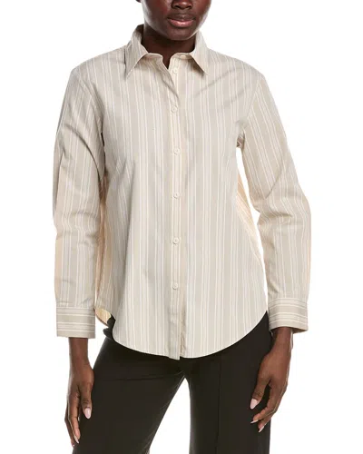 Max Mara Striped Shirt In Animal Print