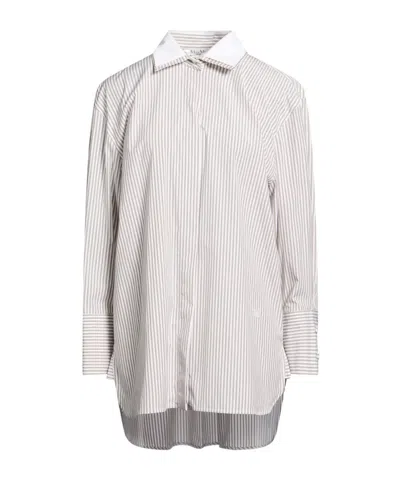 Max Mara Striped Shirts In White