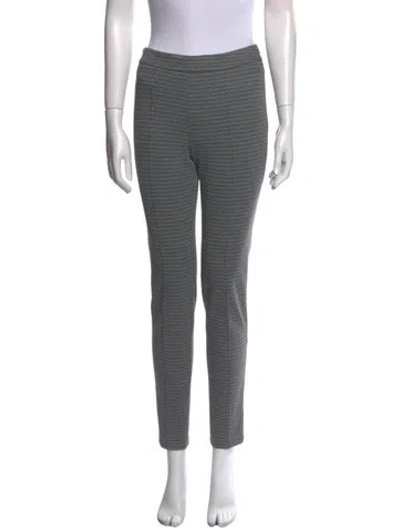 Pre-owned Max Mara Striped Skinny Leg Pants In Gray