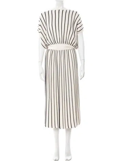 Pre-owned Max Mara Striped Skirt Set In Neutral