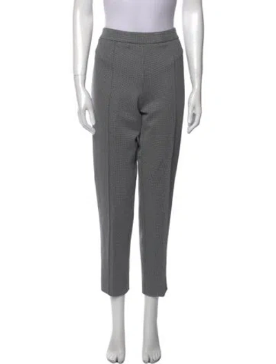 Pre-owned Max Mara Striped Straight Leg Pants In Black