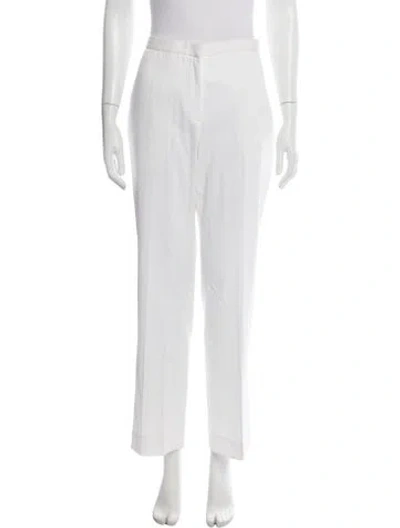 Pre-owned Max Mara Striped Straight Leg Pants In Neutrals