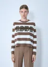 Max Mara Sleeveless Crew Neck Top With Embroidered Detail In Brown
