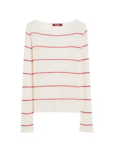 Max Mara Long-sleeved Knitwear In White