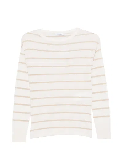Max Mara Long-sleeved Knitwear In White