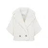 Max Mara Womens Sand Aleggio Relaxed-fit Wool-blend Cape In White