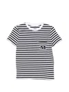 Max Mara Striped T-shirt With Applique In Multi