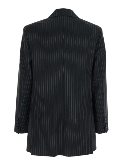 MAX MARA MAX MARA STRIPED VIRGIN WOOL BLAZER