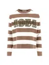 Max Mara 1951 Embroidery Wool Striped Sweater Clothing In Multi