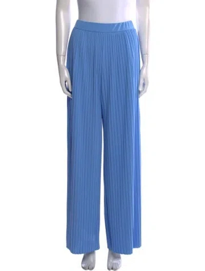 Pre-owned Max Mara Striped Wide Leg Pants In Blue