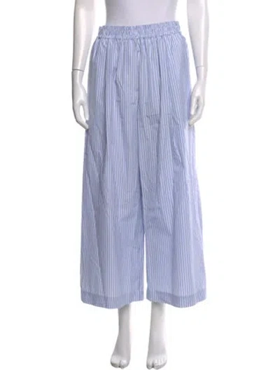 Pre-owned Max Mara Striped Wide Leg Pants W/ Tags In Blue