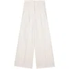 Max Mara Wide-leg High Waist Trousers With Vertical Stripes In Neutrals