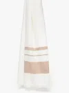 Max Mara Striped Wool Scarf In Sand