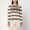 Max Mara Striped Wool Sweater With Embroidery